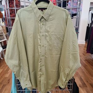 Red House Light Green Long Sleeve Button Down Collared Shirt Size XL